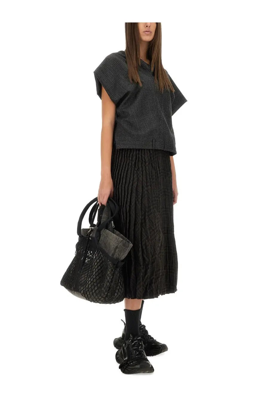 Balenciaga Women's Pleated Skirt Brown, view 2