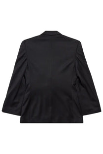 Balenciaga women’s sartorial jacket in standard black with sleek tailored fit and subtle sheen