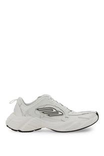 Balenciaga women’s sneaker Monday white athletic shoe with chunky sculpted sole and black logo detailing