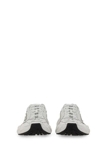 Balenciaga women’s sneaker monday white white leather sneakers with black rubber soles and modern sleek design