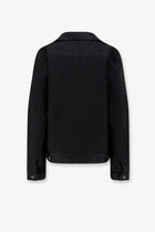Balenciaga Women's Standing Denim Jacket Black, view 4