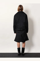Balenciaga Women's Standing Denim Jacket Black, view 3