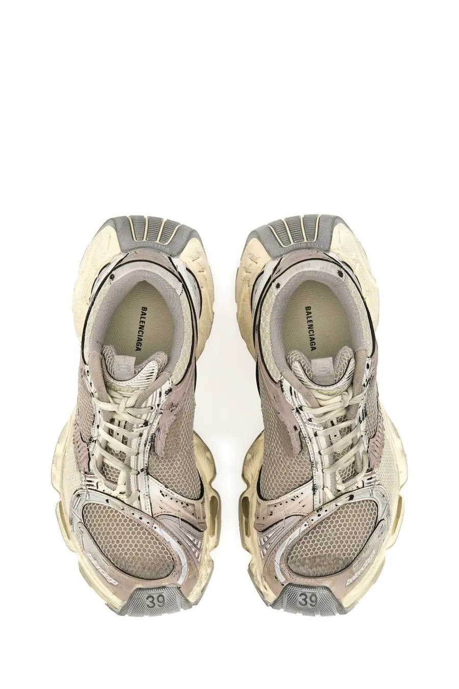 Balenciaga Women's Stapler Sneaker Beige, view 6