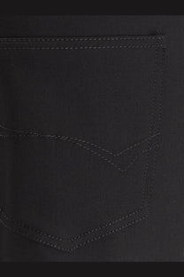 Black denim pocket with subtle stitching details on the back of balenciaga women’s stretch wool trousers black