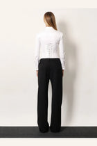 Balenciaga Women's Stretch Wool Trousers Black, view 3