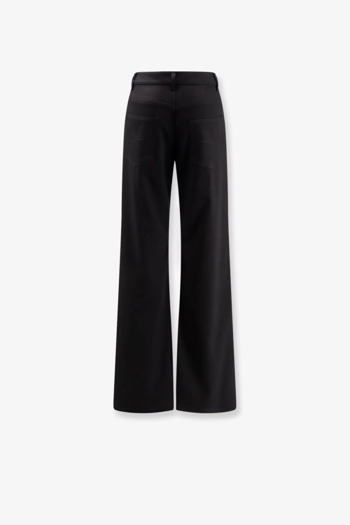 Balenciaga Women's Stretch Wool Trousers Black, view 4