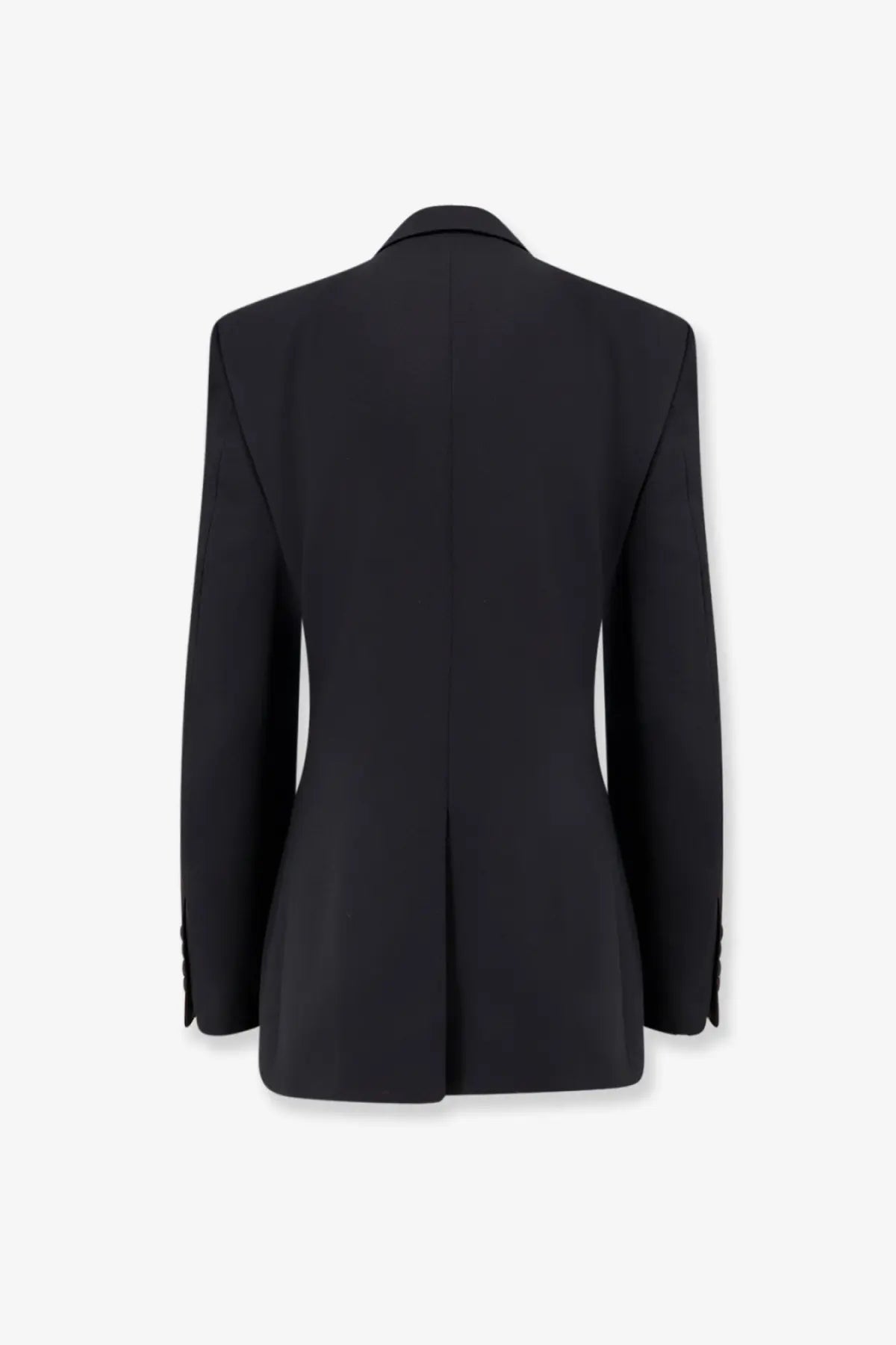 Black tailored blazer with structured silhouette and notched lapel in balenciaga women’s tailored standard blazer white