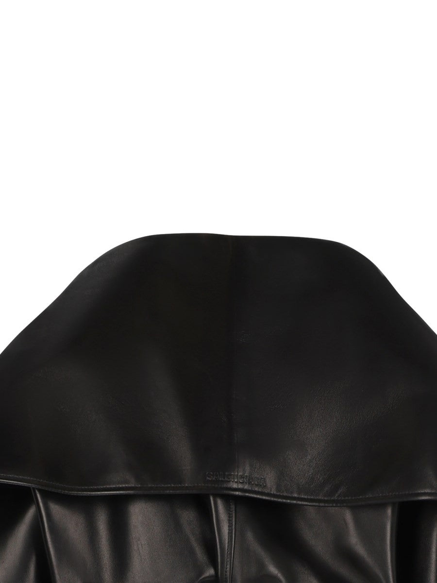 Balenciaga Women's Wallet Jacket with Collar Black, view 3