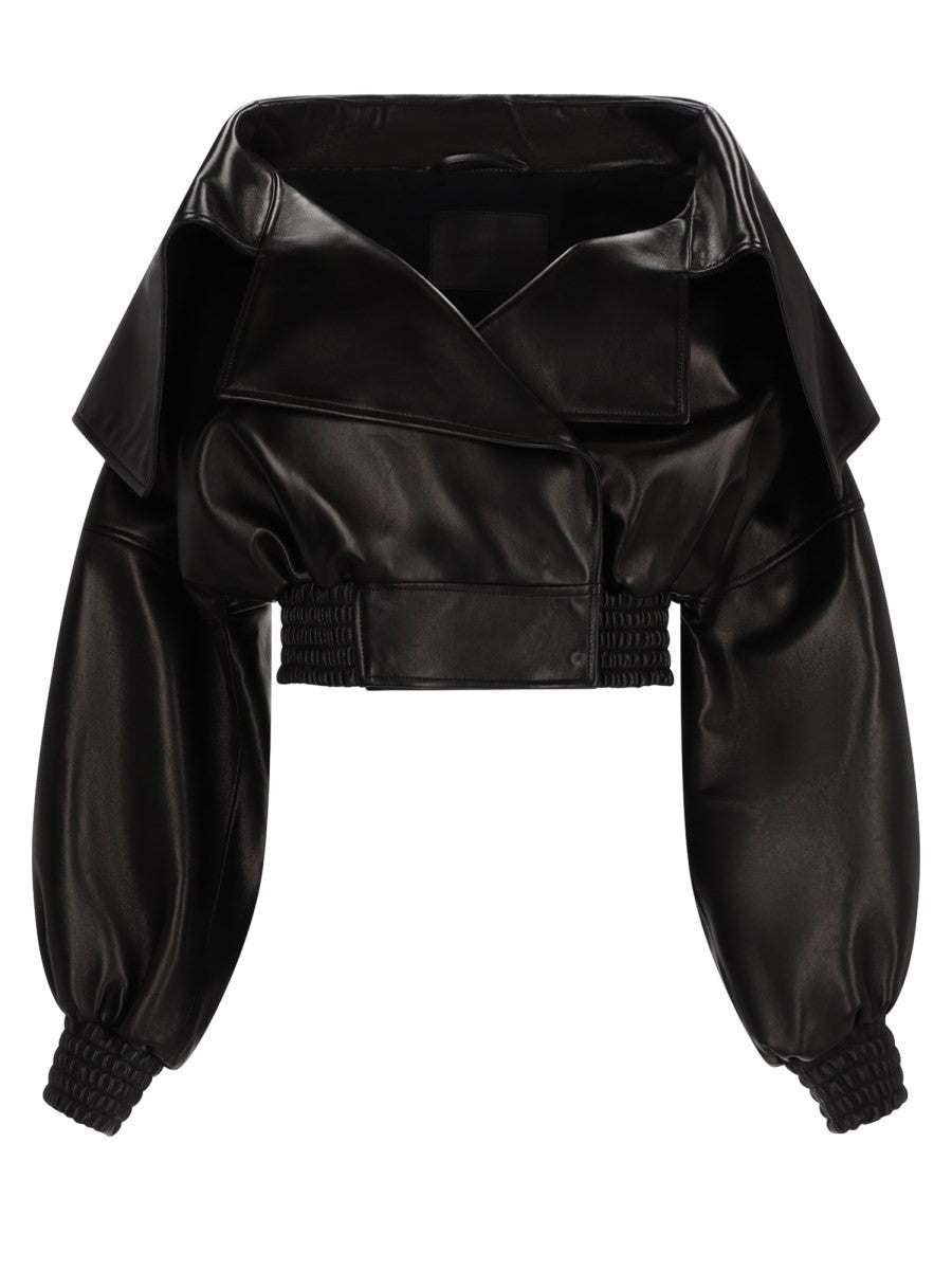 Balenciaga Women's Wallet Jacket with Collar Black