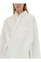 Balenciaga Women's Wrap Shirt White, view 4