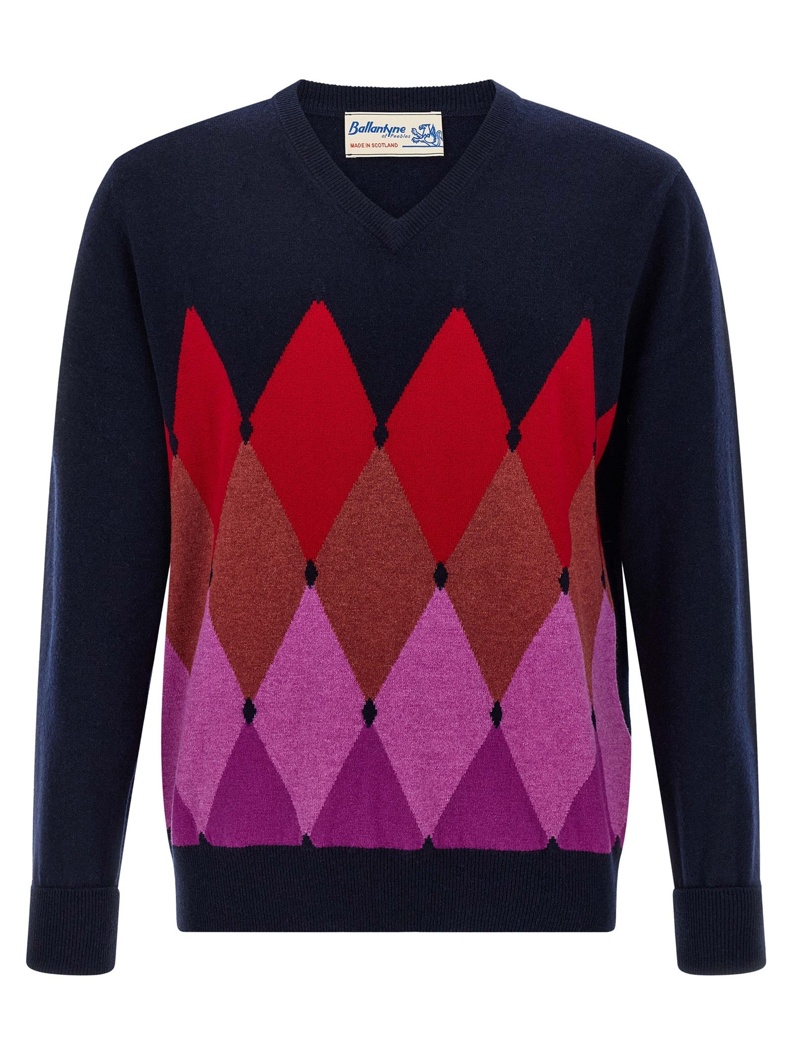 BALLANTYNE - BALLANTYNE - Argyle pattern sweater - Men’s Knitwear