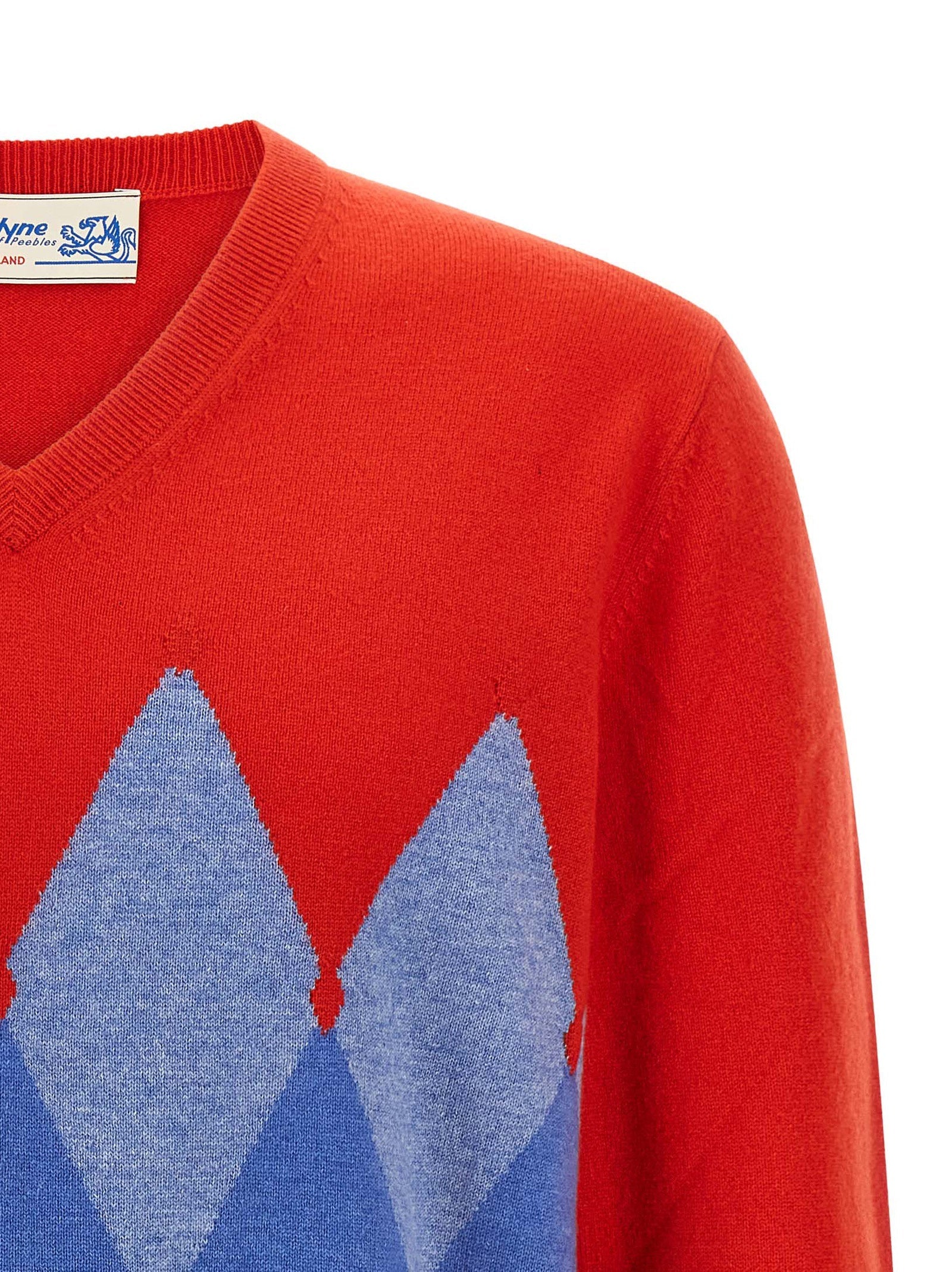 BALLANTYNE - BALLANTYNE - Argyle pattern sweater - Men’s Knitwear