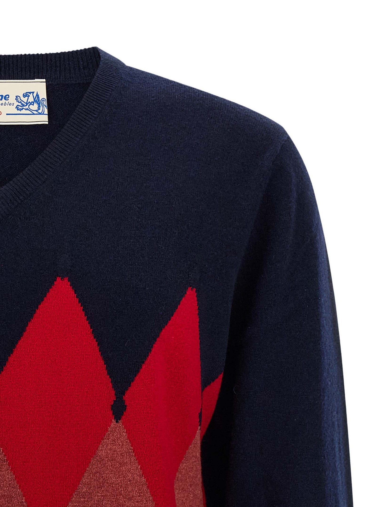 BALLANTYNE - BALLANTYNE - Argyle pattern sweater - Men’s Knitwear