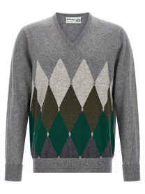 BALLANTYNE - BALLANTYNE - Argyle pattern sweater - Men’s Knitwear