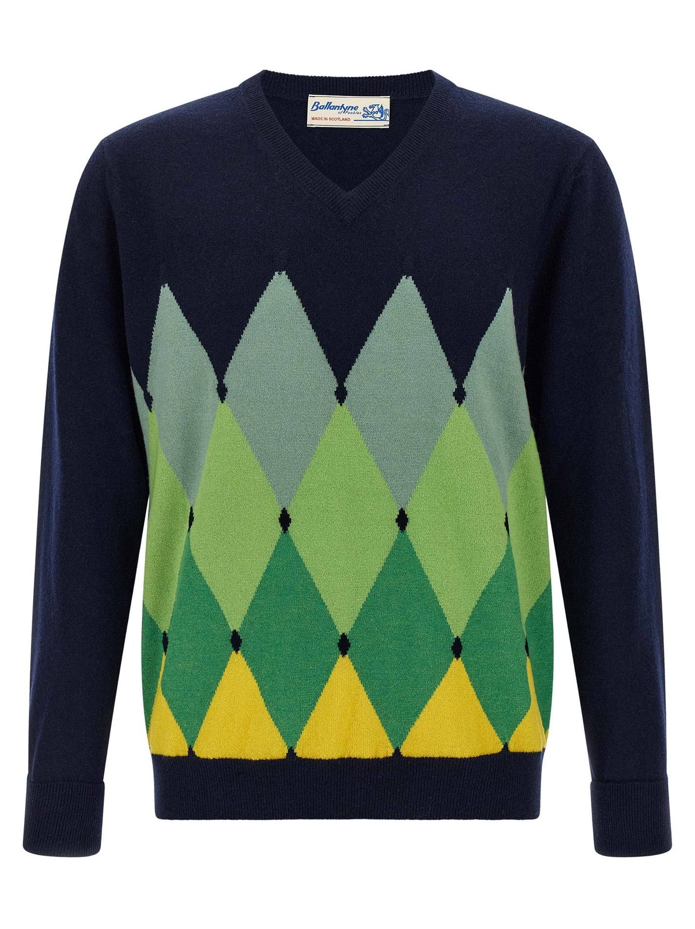 BALLANTYNE - BALLANTYNE - Argyle pattern sweater - Men’s Knitwear