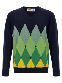 BALLANTYNE - BALLANTYNE - Argyle pattern sweater - Men’s Knitwear