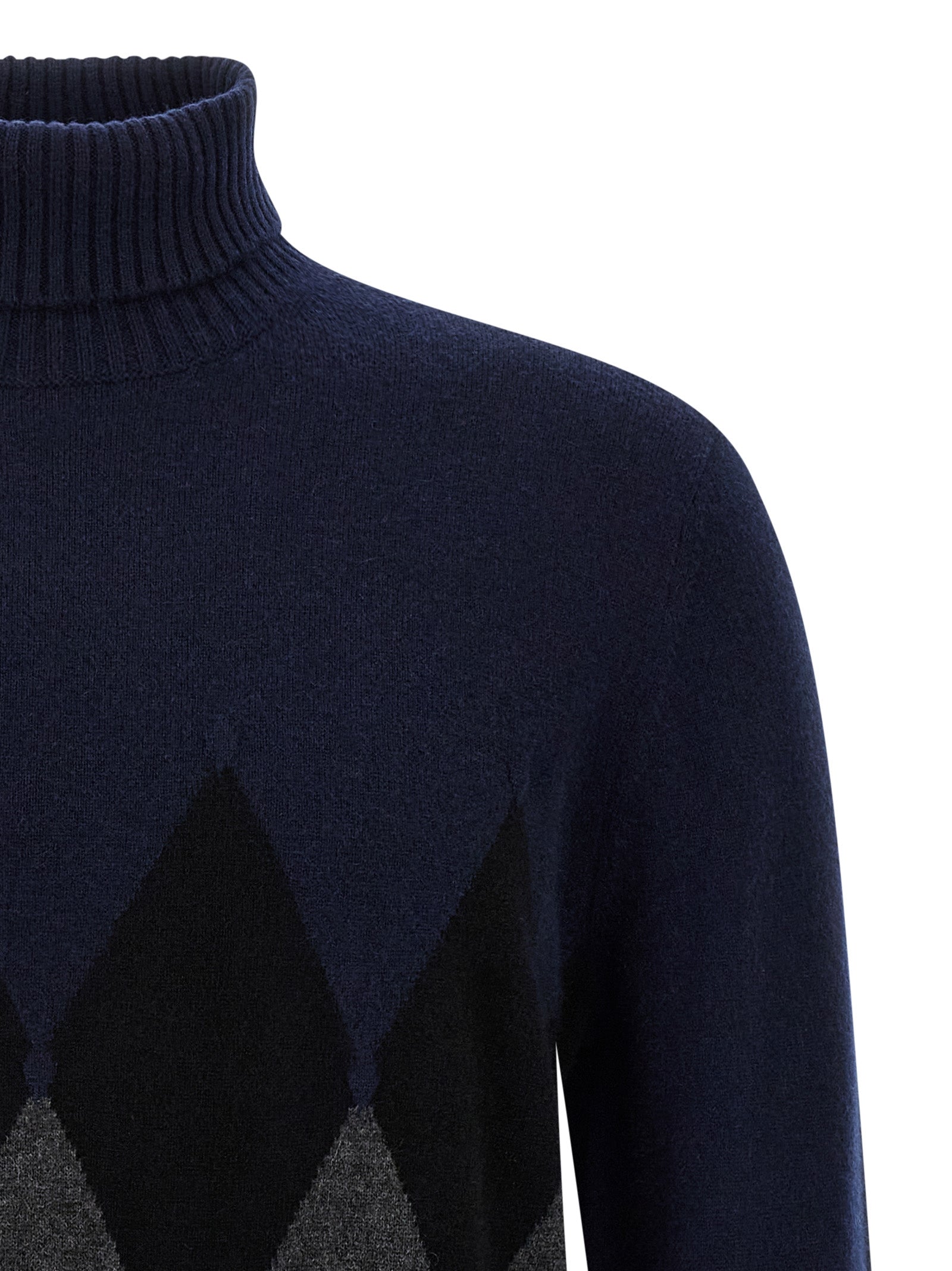 BALLANTYNE - BALLANTYNE - Argyle turtleneck - Men’s Knitwear