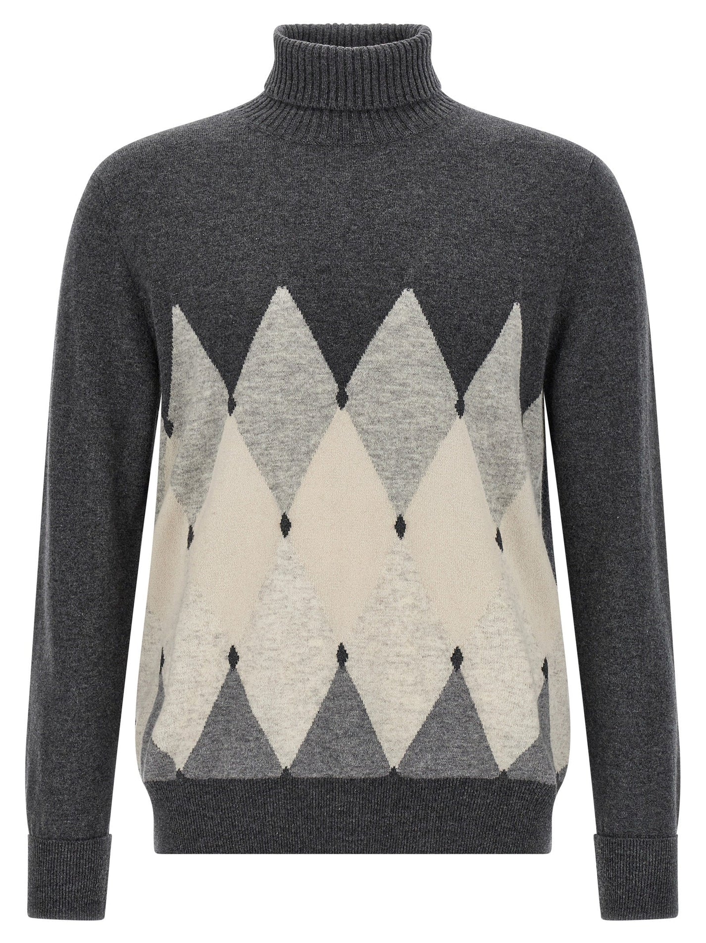 BALLANTYNE - BALLANTYNE - Argyle turtleneck - Men’s Knitwear