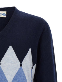 BALLANTYNE - BALLANTYNE - Argyle pattern sweater - Men’s Knitwear