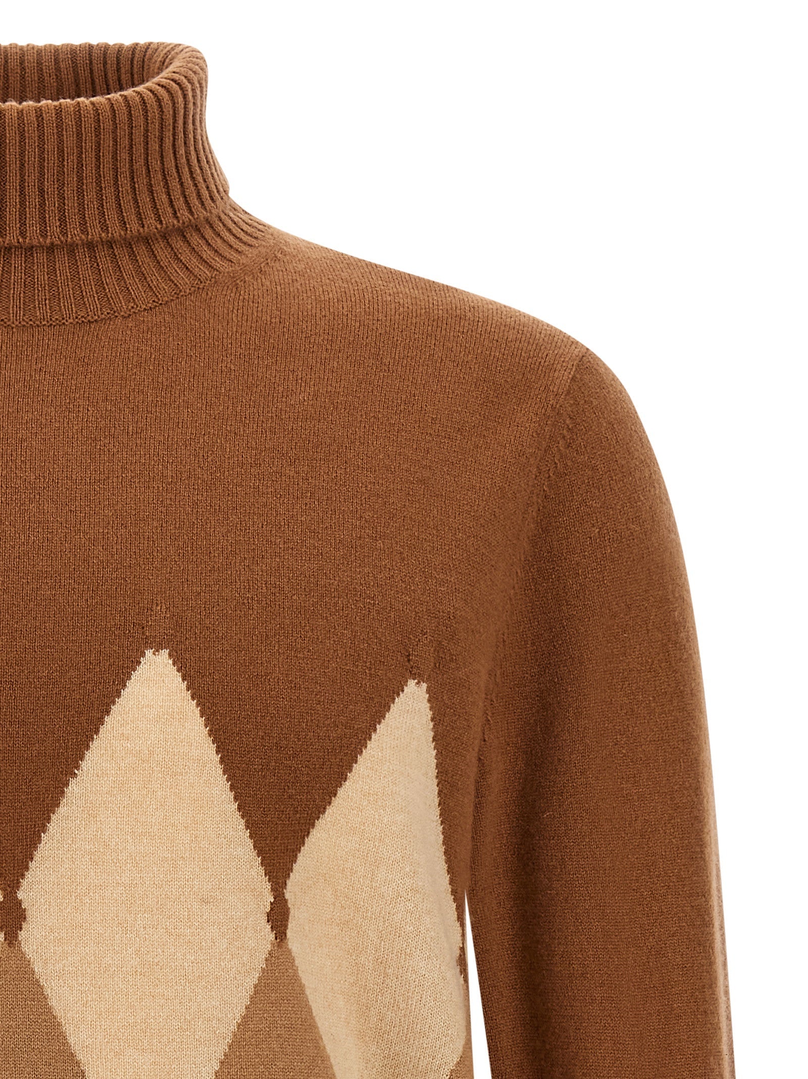 BALLANTYNE - BALLANTYNE - Argyle turtleneck - Men’s Knitwear