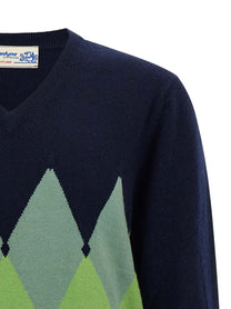 BALLANTYNE - BALLANTYNE - Argyle pattern sweater - Men’s Knitwear