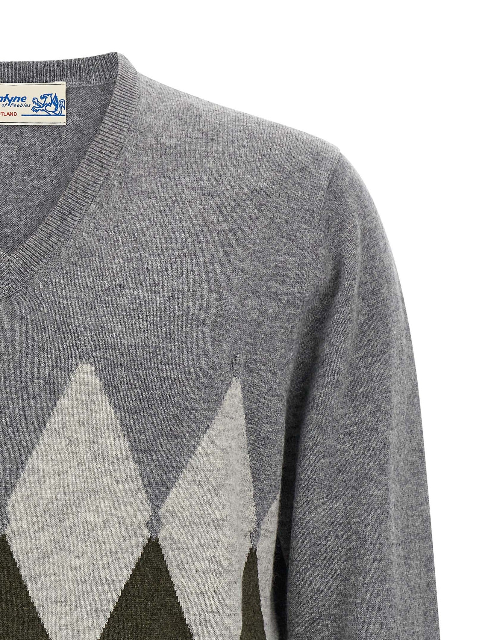 BALLANTYNE - BALLANTYNE - Argyle pattern sweater - Men’s Knitwear