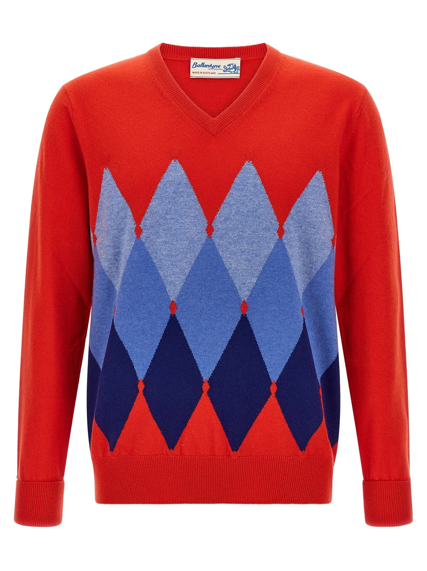 BALLANTYNE - BALLANTYNE - Argyle pattern sweater - Men’s Knitwear