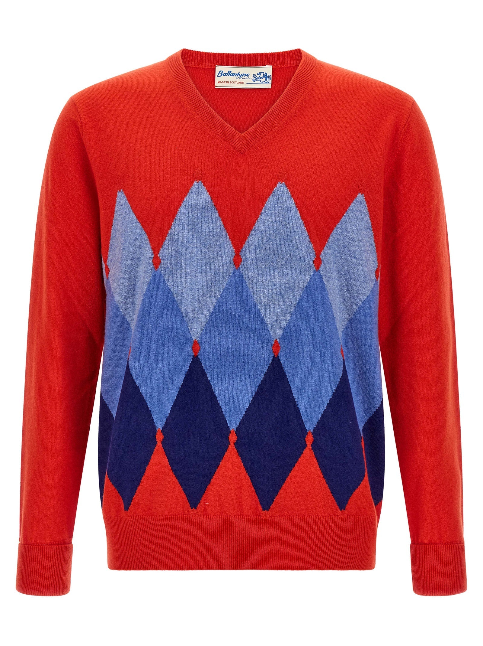 BALLANTYNE - BALLANTYNE - Argyle pattern sweater - Men’s Knitwear