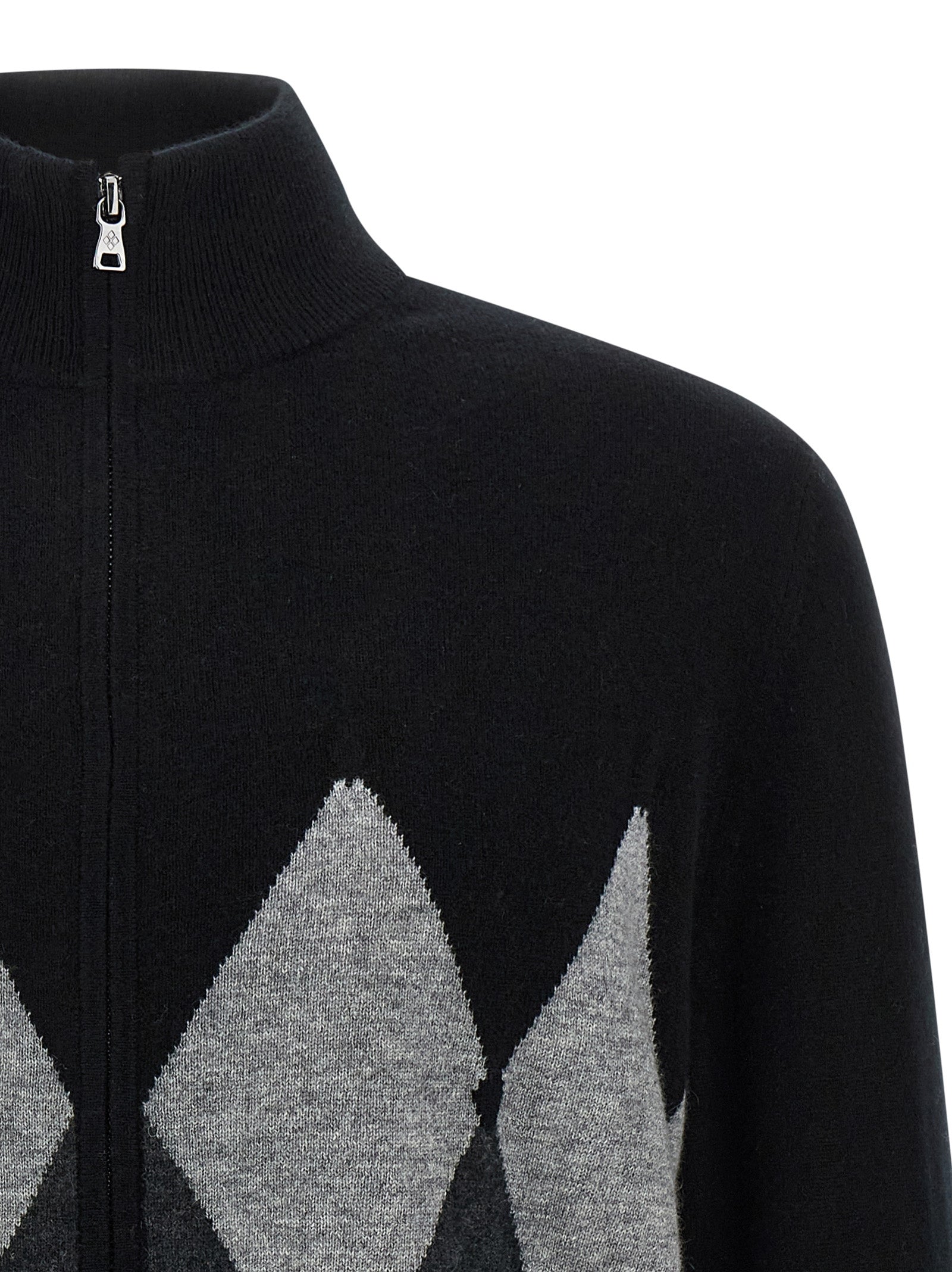 BALLANTYNE - BALLANTYNE - Cardigan Argyle - Men’s Knitwear