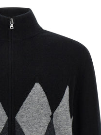 BALLANTYNE - BALLANTYNE - Cardigan Argyle - Men’s Knitwear