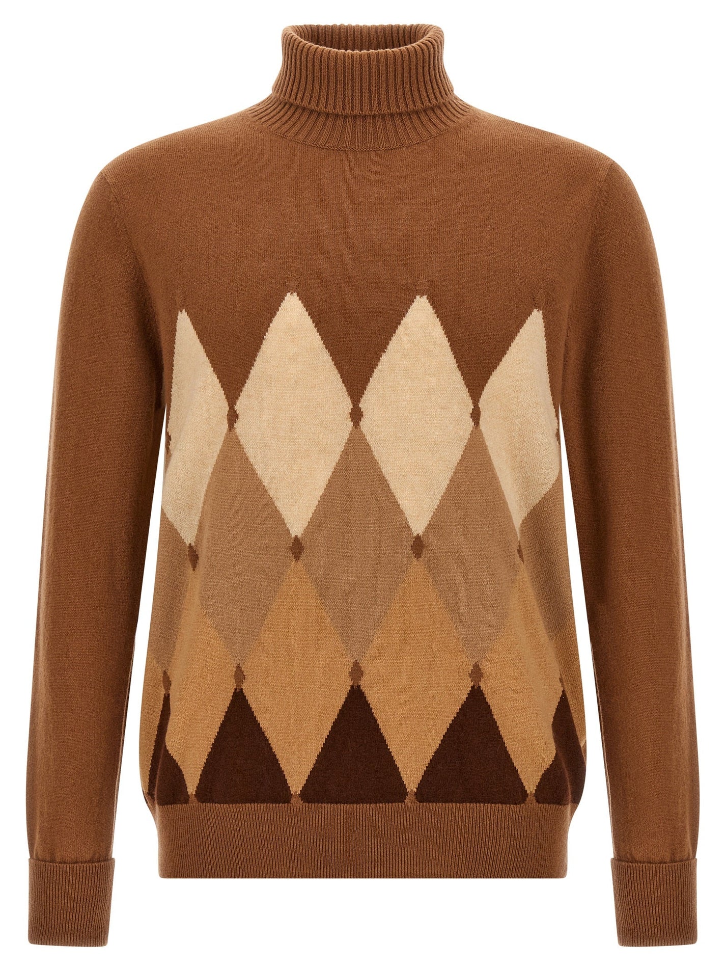 BALLANTYNE - BALLANTYNE - Argyle turtleneck - Men’s Knitwear