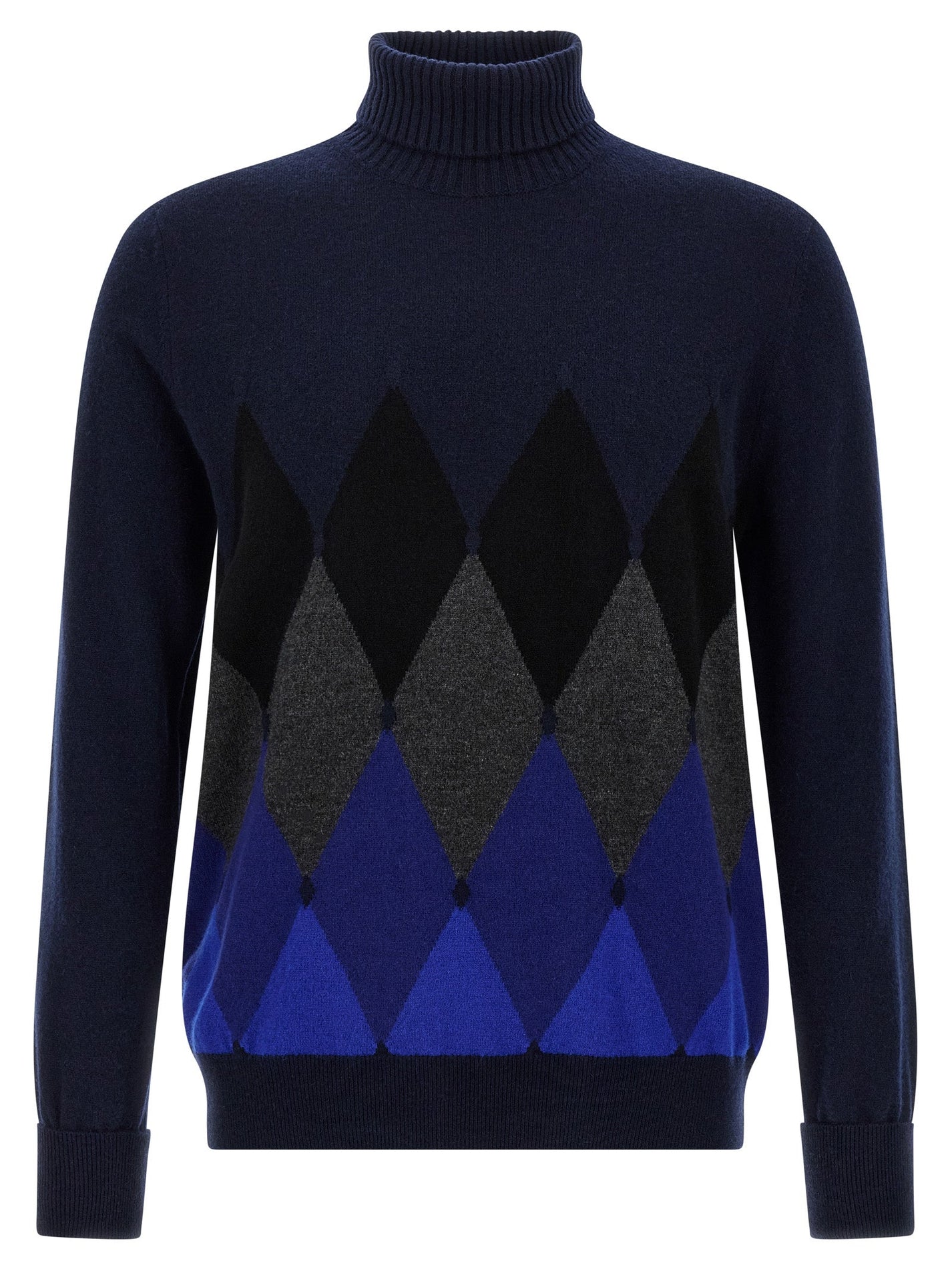 BALLANTYNE - BALLANTYNE - Argyle turtleneck - Men’s Knitwear