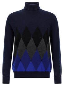 BALLANTYNE - BALLANTYNE - Argyle turtleneck - Men’s Knitwear