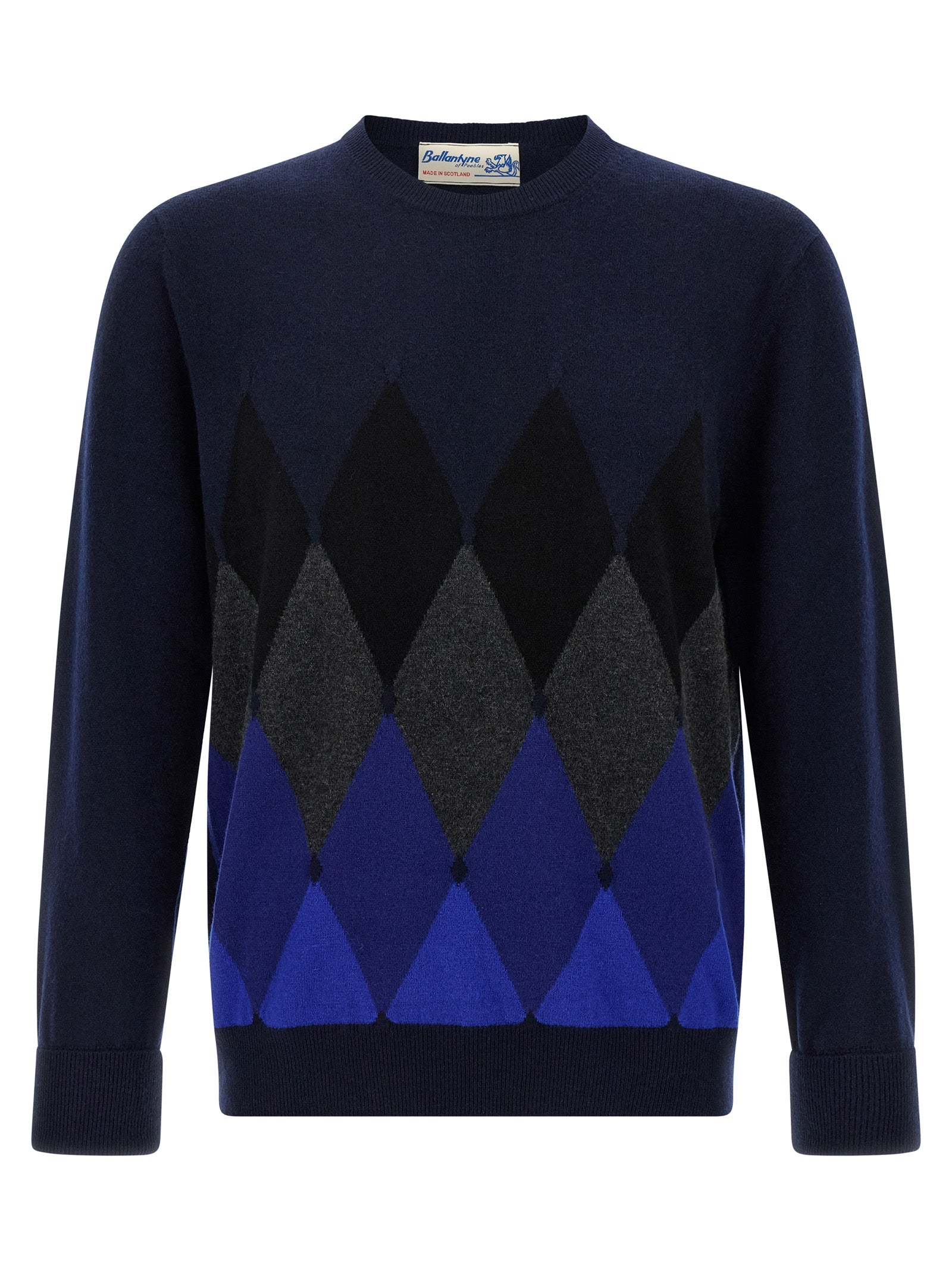 BALLANTYNE - BALLANTYNE - Argyle pattern sweater - Men’s Knitwear