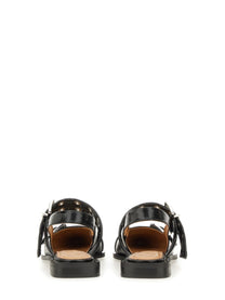 Ganni Women's Ballerina Con Fibbia Black