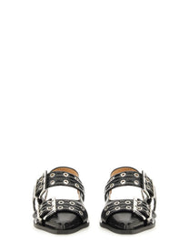 Ganni Women's Ballerina Con Fibbia Black