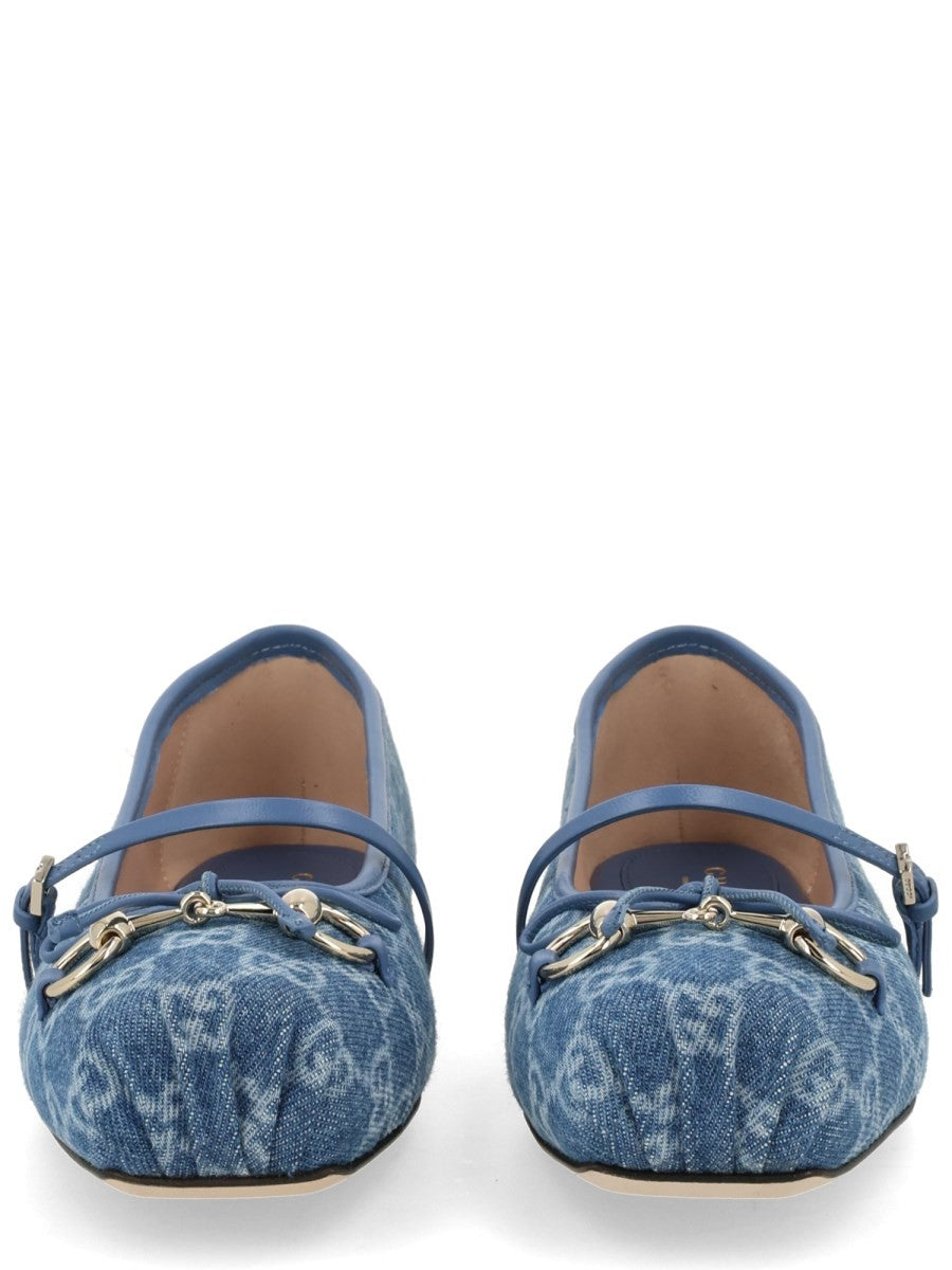 Gucci Women's Ballerina Con Morsetto Blue