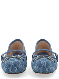Gucci Women's Ballerina Con Morsetto Blue