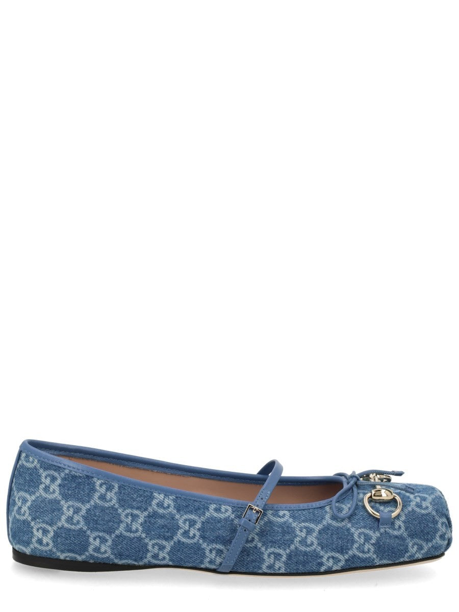 Gucci Women's Ballerina Con Morsetto Blue