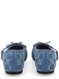 Gucci Women's Ballerina Con Morsetto Blue