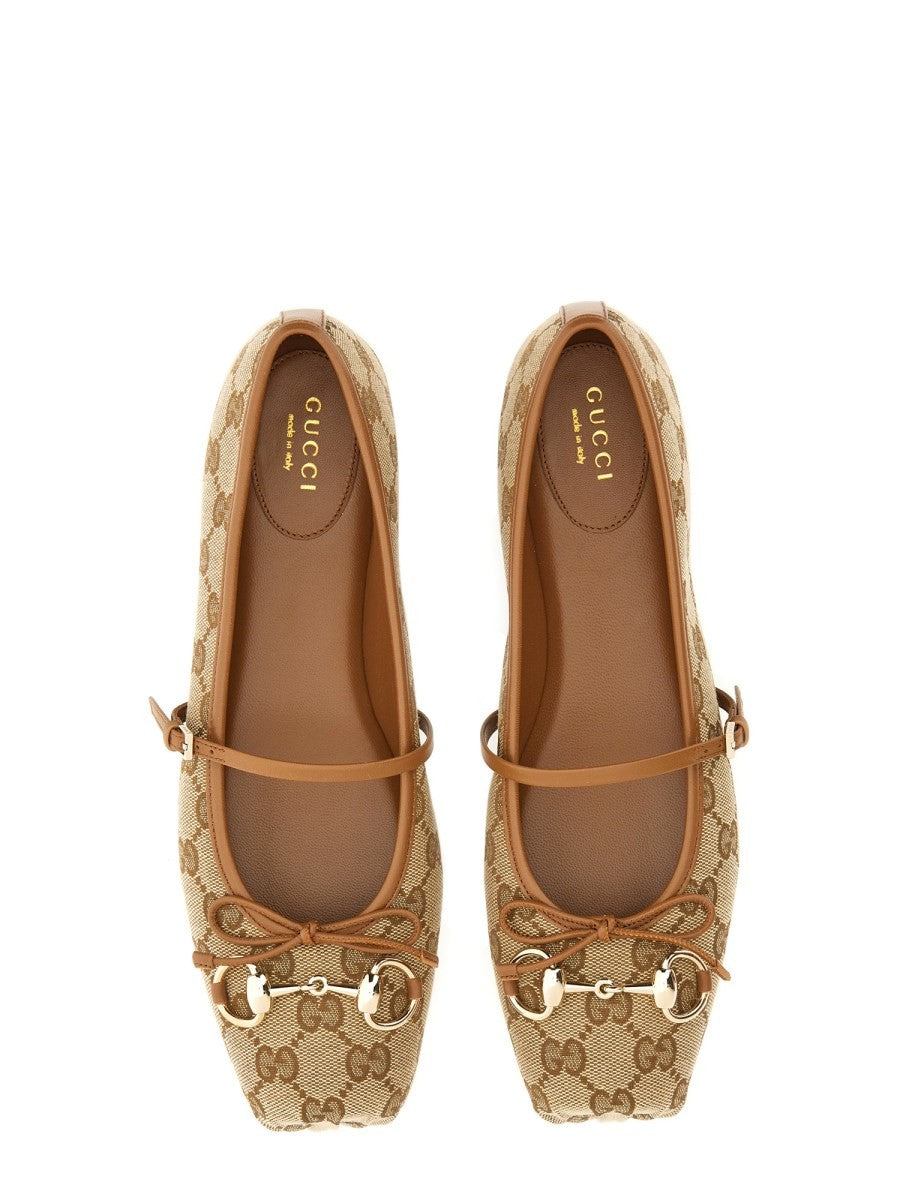 Gucci Women's Ballerina Con Morsetto Beige