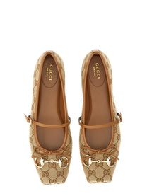 Gucci Women's Ballerina Con Morsetto Beige