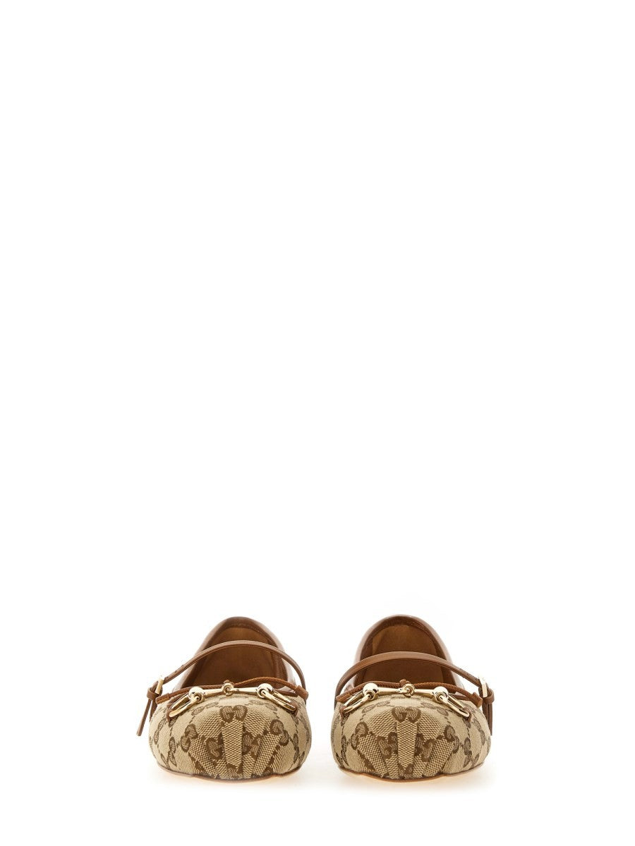 Gucci Women's Ballerina Con Morsetto Beige