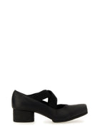 Uma Wang Women's Leather Ballet Flats with Heeled Medium Black