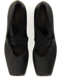 Uma Wang Women's Ballerina in Pelle Con Tacco Medio Black