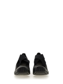 Uma Wang Women's Ballerina in Pelle Con Tacco Medio Black