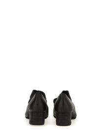 Uma Wang Women's Ballerina in Pelle Con Tacco Medio Black