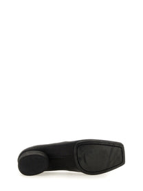 Uma Wang Women's Ballerina in Pelle Con Tacco Medio Black