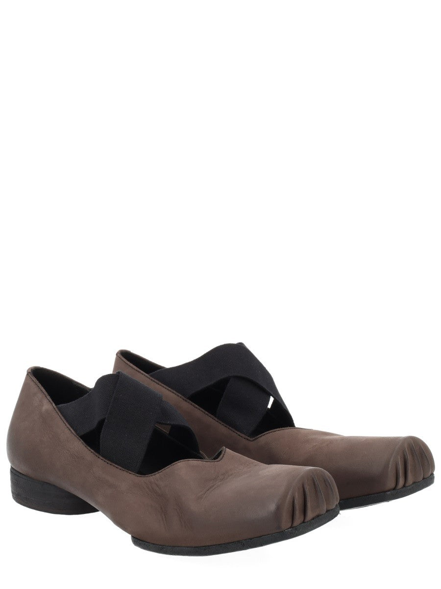 Uma Wang Women's Ballerina in Pelle Brown