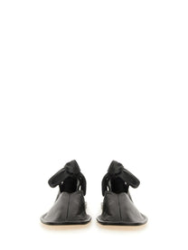Hereu Women's Ballerina in Pelle Black Hereu
